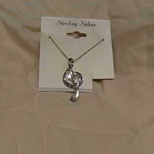 Sterling Silver Treble Clef Necklace